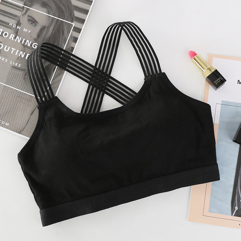 Women's Cotton Stretch Crop Sports Bra