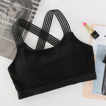 Women's Cotton Stretch Crop Sports Bra