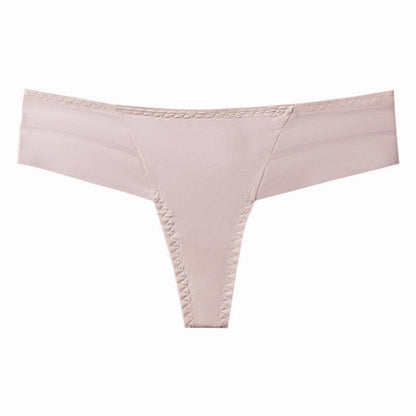 Women's Lace Edge Seamless Low-Rise T-Back Thong
