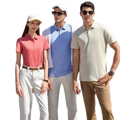 Women's Mercerized Cotton Polo Shirt – Slim Fit Short Sleeve