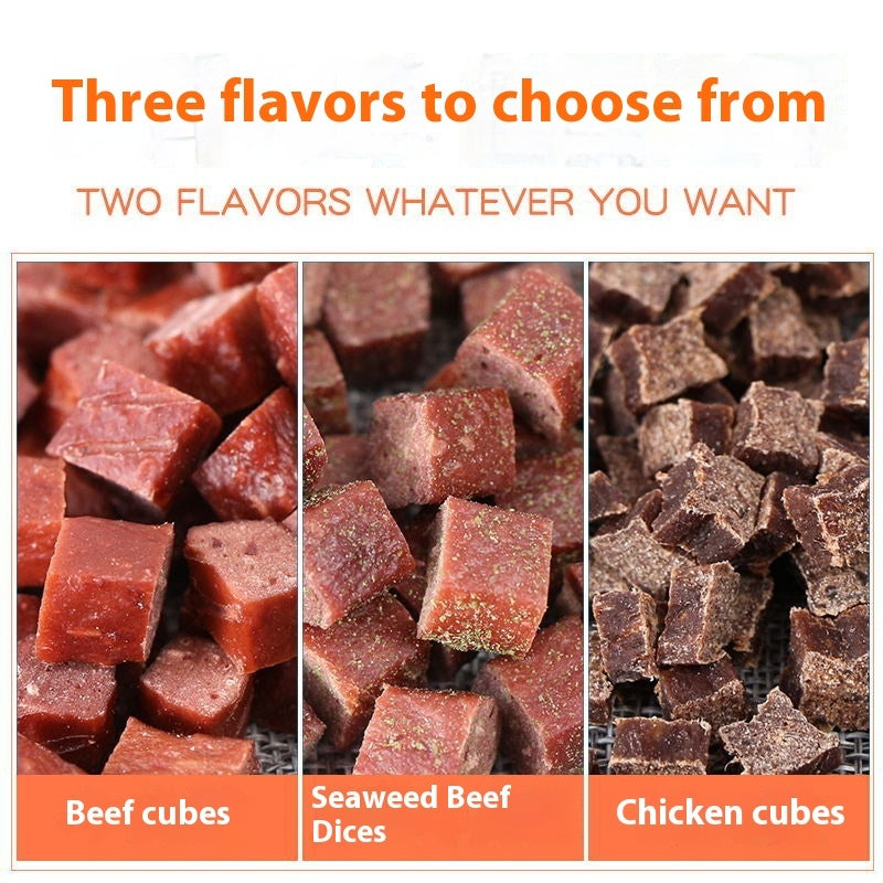 Dried Meat Cube Dog Treats – Beef & Chicken Training Rewards | 100g