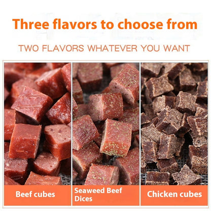 Dried Meat Cube Dog Treats – Beef & Chicken Training Rewards | 100g
