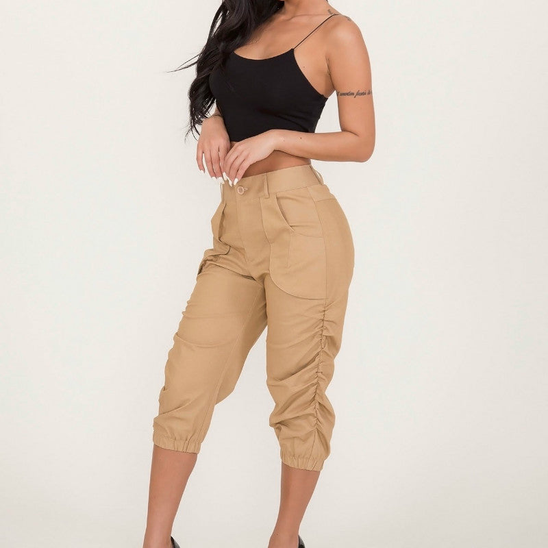 Women's Cropped Harem Pants – Relaxed Casual Style