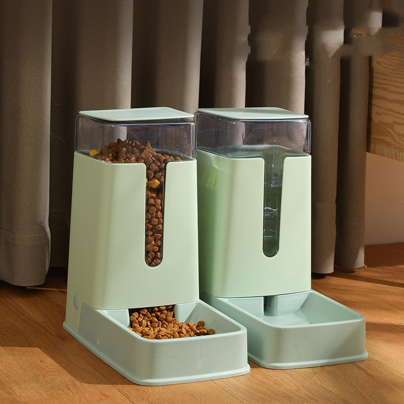 Automatic Pet Feeder & Water Dispenser – 3.5L Double Bowl, Food-Safe PP