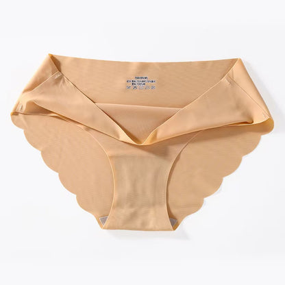 Women's Ice Silk Low-Waist Briefs – Breathable Antibacterial Nylon | M–XL
