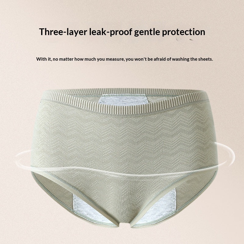 Women's High-Waist Cotton Period Panties – Plus Size Comfort Underwear