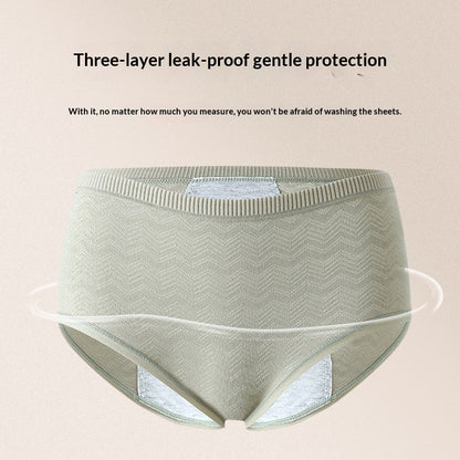 Women's High-Waist Cotton Period Panties – Plus Size Comfort Underwear