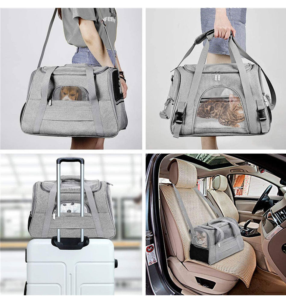 Multifunctional Pet Shoulder Carrier Bag – Oxford Cloth, Fits Cats & Dogs up to 10kg