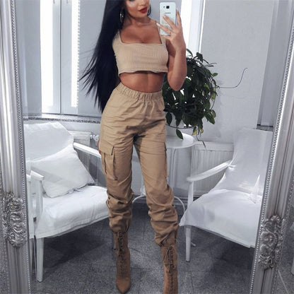 Women's Solid Color Casual Cotton Overalls