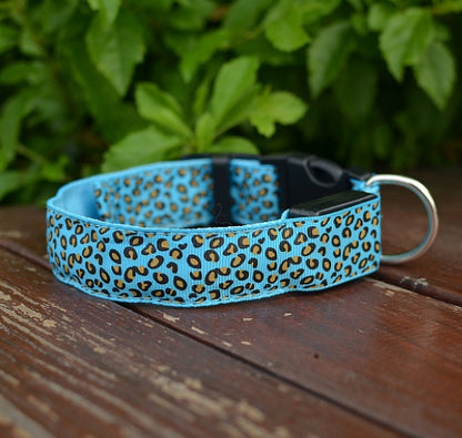 LED Light-Up Dog Collar – Adjustable Safety Collar for Night Walks