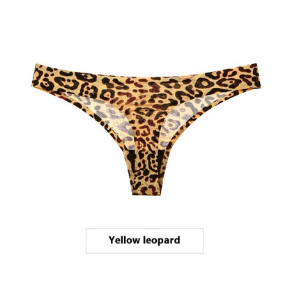 Women's Ice Silk Seamless Thong Underwear – No-Show Low-Rise T-Back | M–XXL
