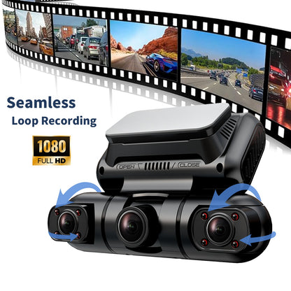Hainatech 360° 4-Channel Dash Cam – GPS, WiFi, Night Vision & Free 128G Card