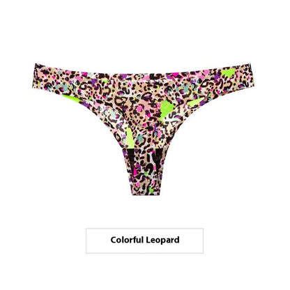 Women's Ice Silk Seamless Thong Underwear – No-Show Low-Rise T-Back | M–XXL