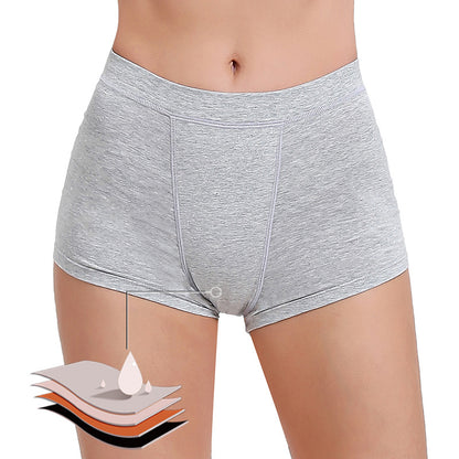 Women's 4-Layer Leak-Proof Period Boxer Shorts – Cotton Menstrual Underwear | XS–2XL