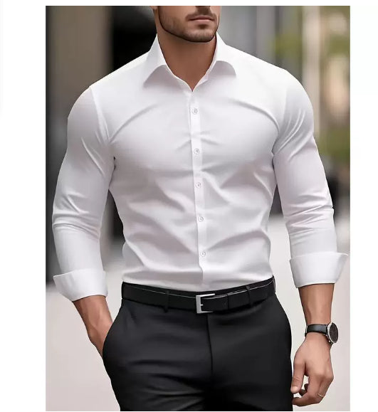 Men's Casual Long Sleeve Cardigan Shirt | Loose Fit Top