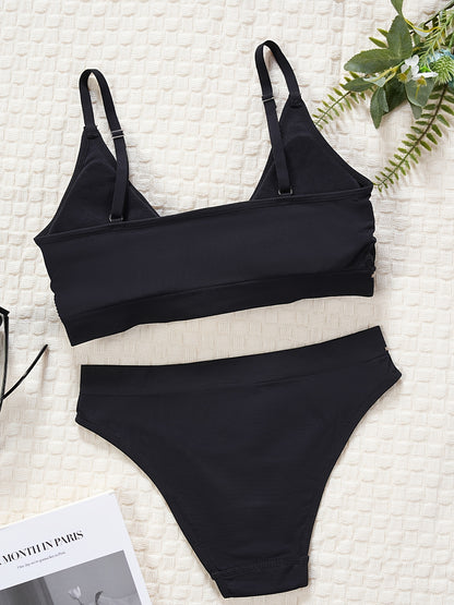 Women's V-Neck Wire-Free Bra & Underwear Set