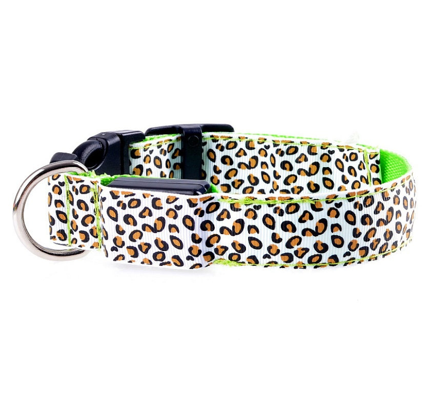 LED Light-Up Dog Collar – Adjustable Safety Collar for Night Walks