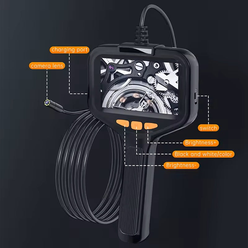 Borescope Inspection Camera with Light – 2M, 5M & 10M Snake Camera for Automotive & Pipe Inspection