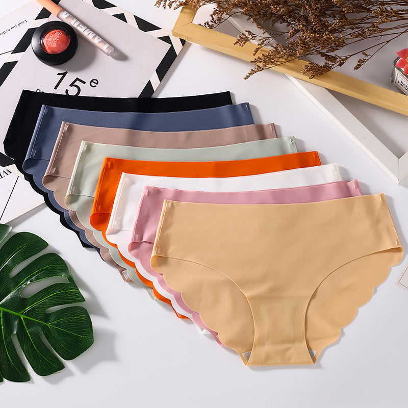 Women's Ice Silk Low-Waist Briefs – Breathable Antibacterial Nylon | M–XL