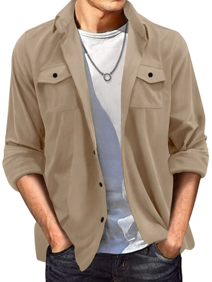 Men's Suede Lapel Jacket | Casual Loose-Fit Outerwear