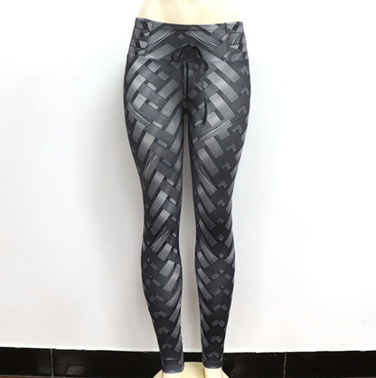 Women's High-Waist Push-Up Printed Yoga Leggings