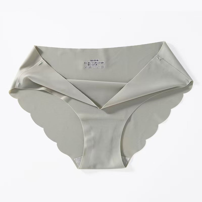 Women's Ice Silk Low-Waist Briefs – Breathable Antibacterial Nylon | M–XL