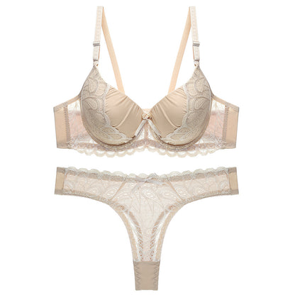 Women's Nylon Lace Lingerie Set – Bra & Panty with Matching Bottoms | S–XL
