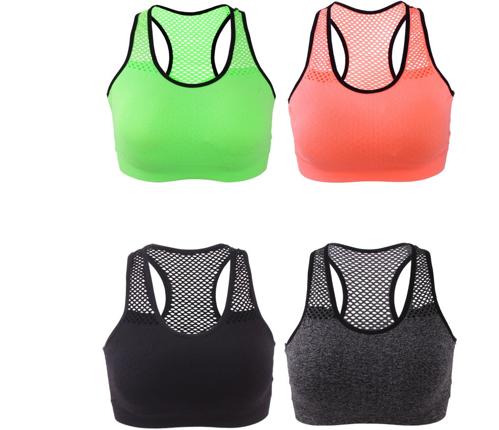 Women's Mesh Sports Bra – Quick-Dry Yoga & Running Vest