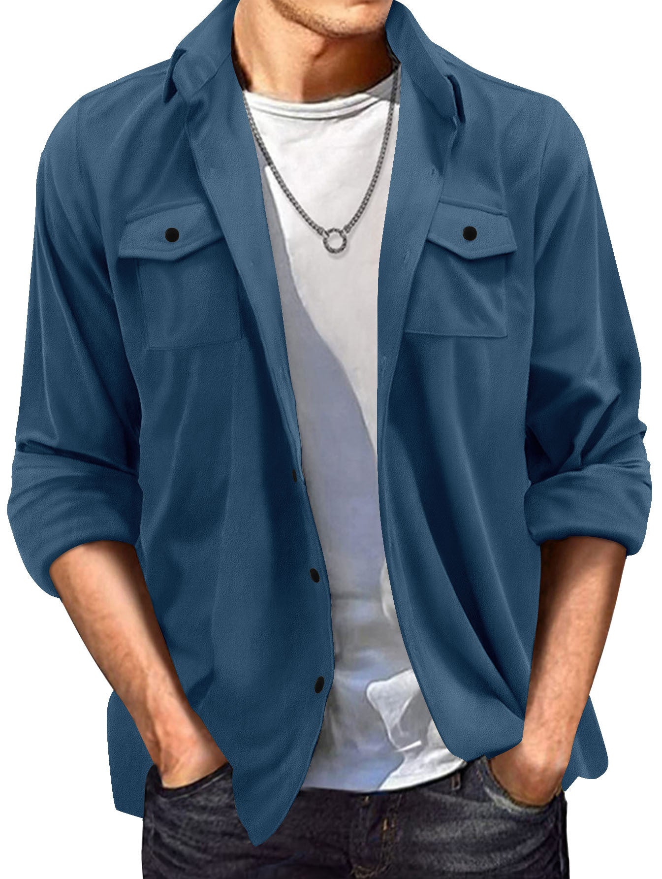 Men's Suede Lapel Jacket | Casual Loose-Fit Outerwear