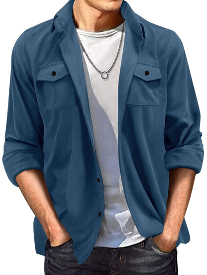 Men's Suede Lapel Jacket | Casual Loose-Fit Outerwear
