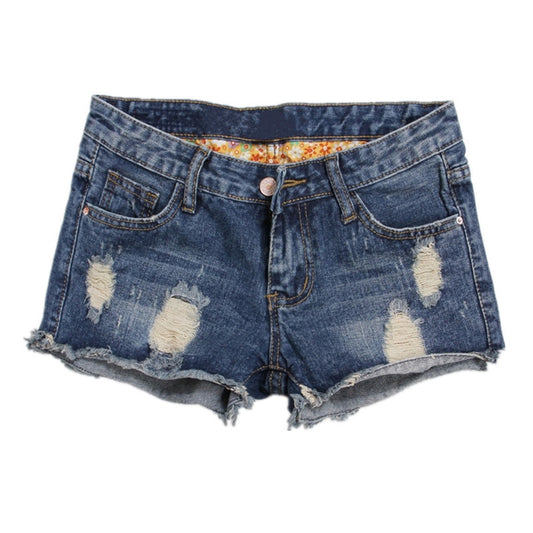 Women's Distressed Ripped Denim Shorts – Casual Summer Style