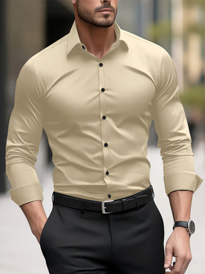 Men's Casual Long Sleeve Cardigan Shirt | Loose Fit Top
