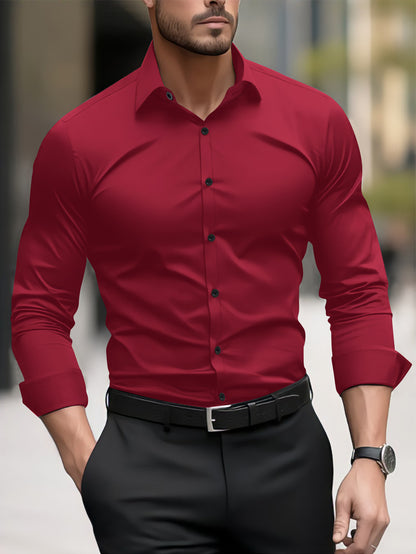 Men's Casual Long Sleeve Cardigan Shirt | Loose Fit Top