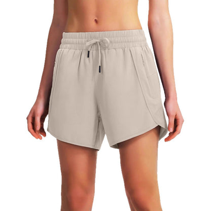 Women's Quick-Dry Cropped Sports Shorts – Drawstring Pockets XS–2XL in 5 Colors