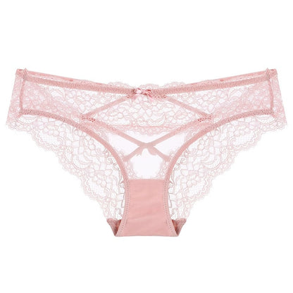 Women's Cross Hollow Lace Low-Waist Briefs