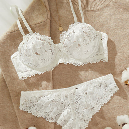 Women's Deep V Lace Lingerie Set | Ultra-Thin