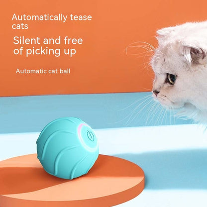 Automatic Rolling Ball Cat Toy – USB Self-Moving Interactive Teaser for Kittens