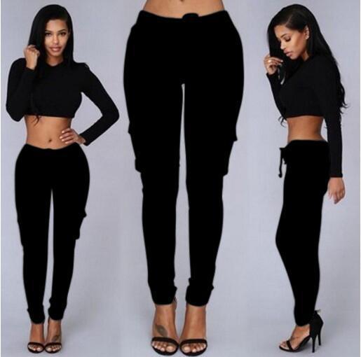 Women's Multi-Pocket Casual Cargo Pants – Mid-Waist Cotton Trousers