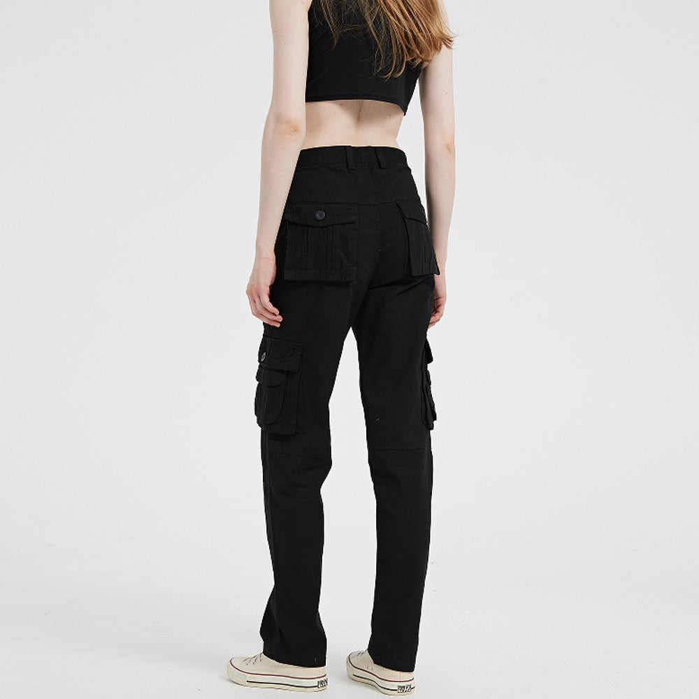 Women's Plus Size Multi-Pocket Cargo Street Pants