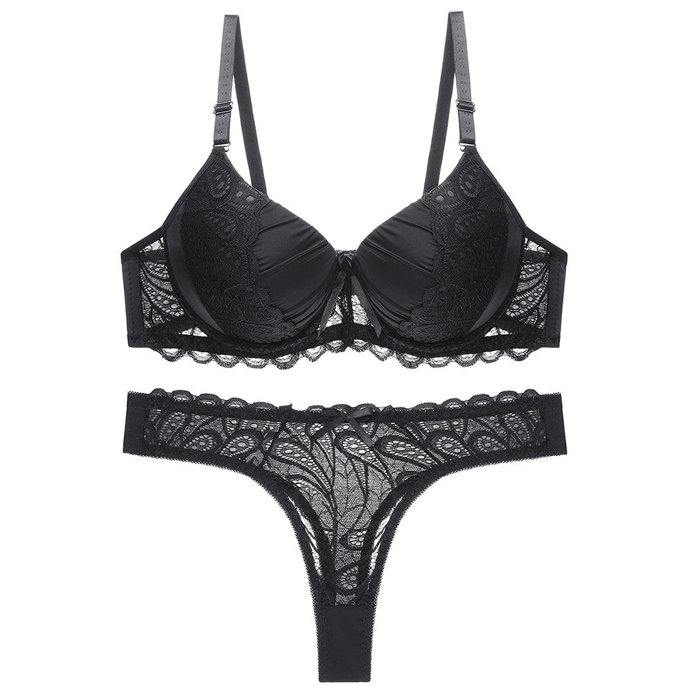 Women's Nylon Lace Lingerie Set – Bra & Panty with Matching Bottoms | S–XL