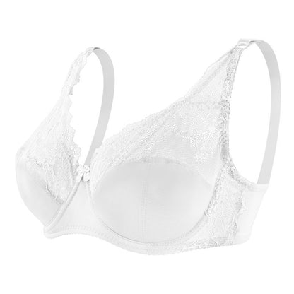 Women's Lace Gathering Bra with Chest Pad & Underwire