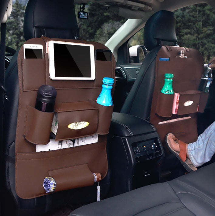PU Leather Car Seat Organizer – Universal Back Seat Storage for Cars, Trucks & SUVs (3 Colors)