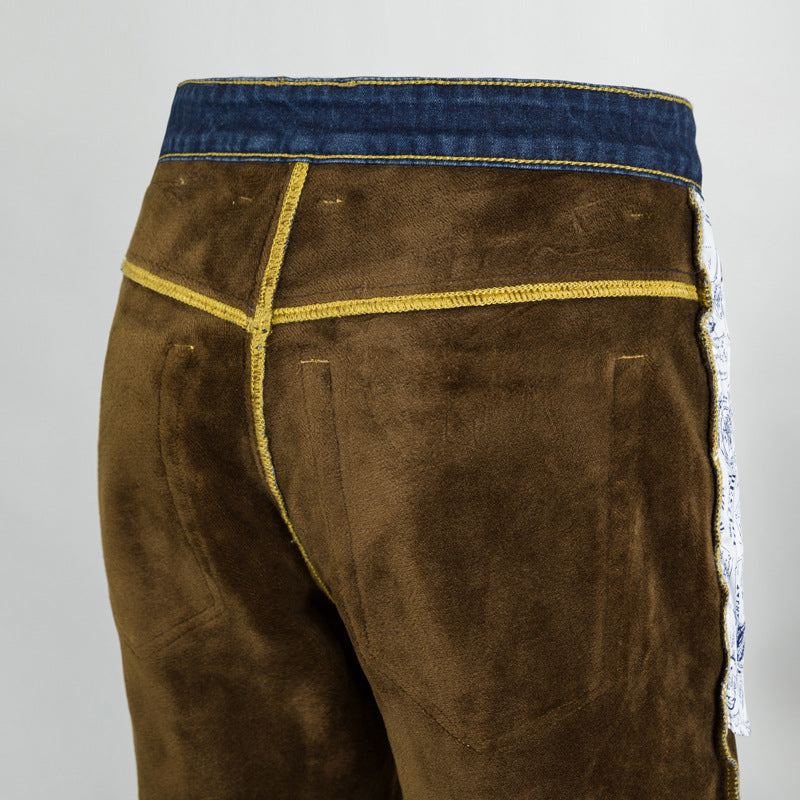 Men's Straight-Leg Jeans – Multi-Pocket Distressed Denim, Sizes 28–42
