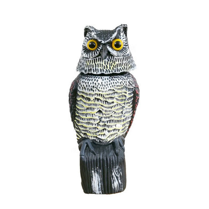 Realistic Owl Hunting Decoy – Electric 360° Rotating Head or Standard (16x15x38.5cm)