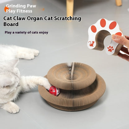 Foldable Organ Cat Scratch Board – Magnetic Self-Play Toy