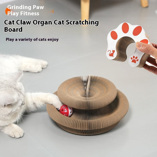 Foldable Organ Cat Scratch Board – Magnetic Self-Play Toy