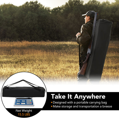 360° One-Way See-Through Pop-Up Hunting Blind – 82"x82" Camouflage Ground Blind for Deer & Turkey