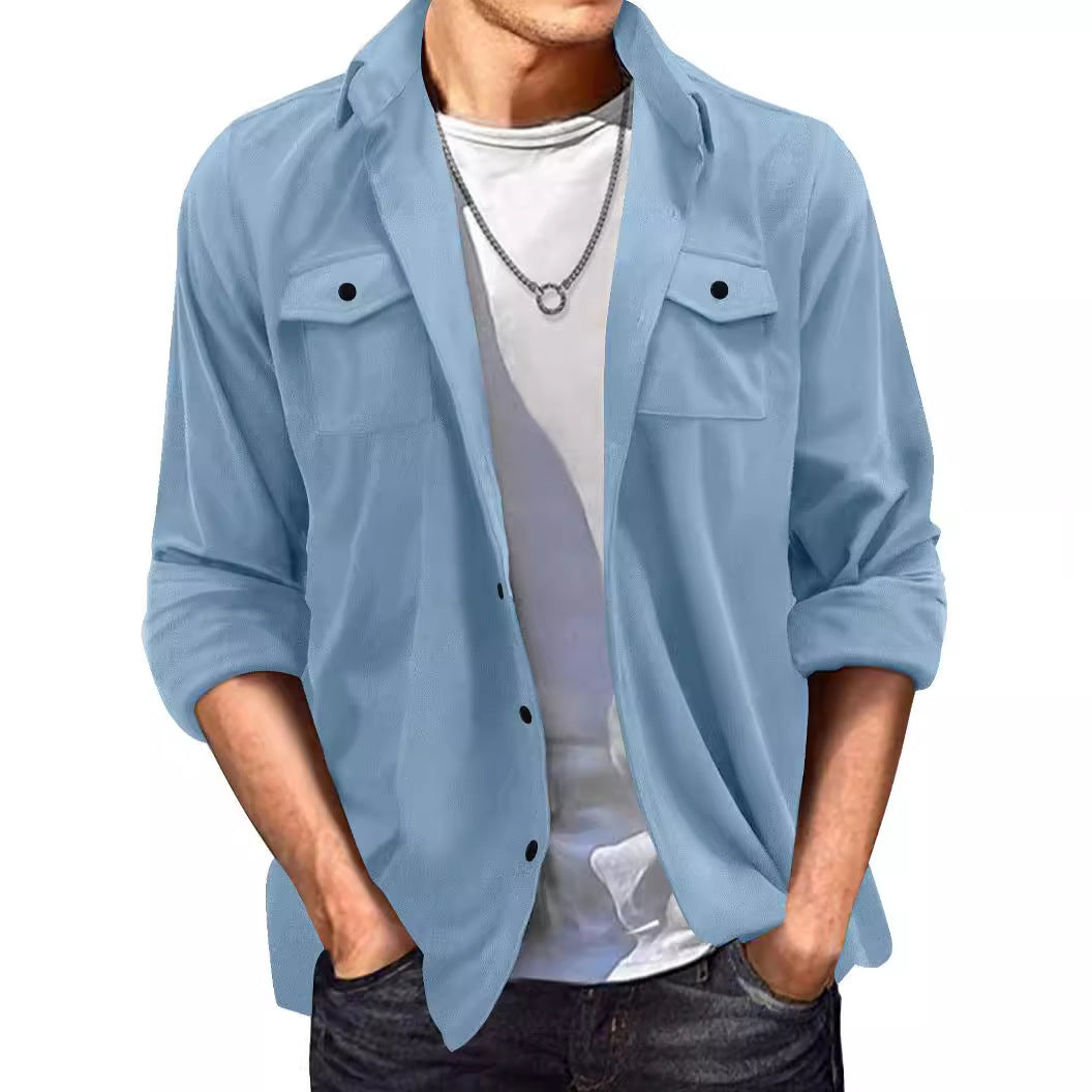 Men's Suede Lapel Jacket | Casual Loose-Fit Outerwear