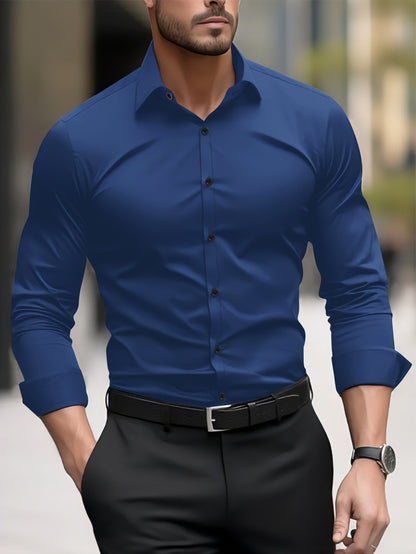 Men's Casual Long Sleeve Cardigan Shirt | Loose Fit Top