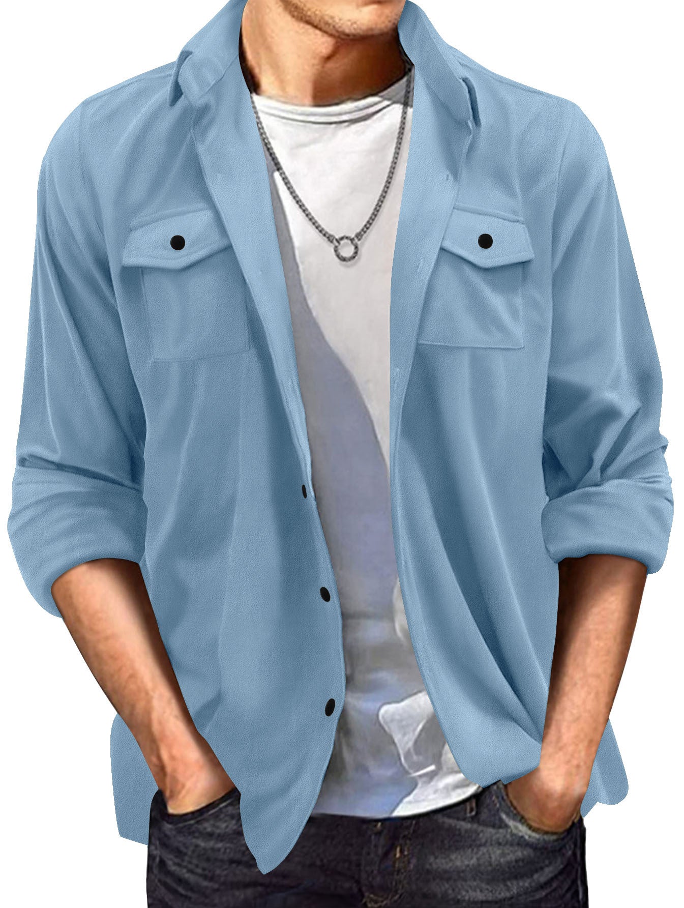 Men's Suede Lapel Jacket | Casual Loose-Fit Outerwear